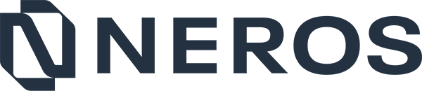 Geometric abstract shape next to bold dark text